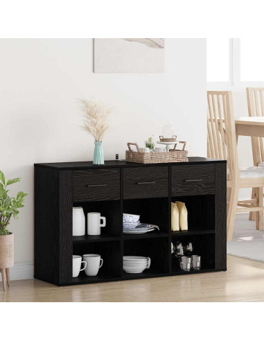 Credenza Rovere Nero 100 x 30 x 59,5 cm Legno multistrato