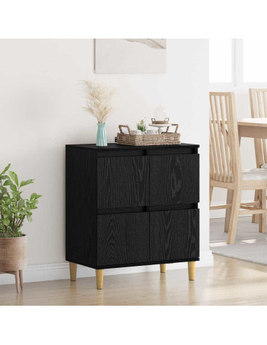 Credenza Rovere Nero 60 x 35 x 70 cm Legno multistrato