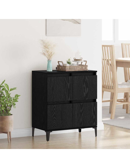 Credenza Rovere Nero 60 x 35 x 70 cm