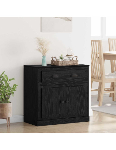 Credenza Rovere Nero 70 x 35,5 x 67,5 cm Legno multistrato
