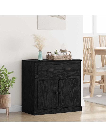 Credenza Rovere Nero 70 x 35,5 x 67,5 cm Legno multistrato