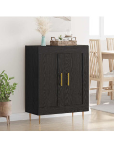 Credenza Rovere Nero 69,5 x 34 x 90 cm