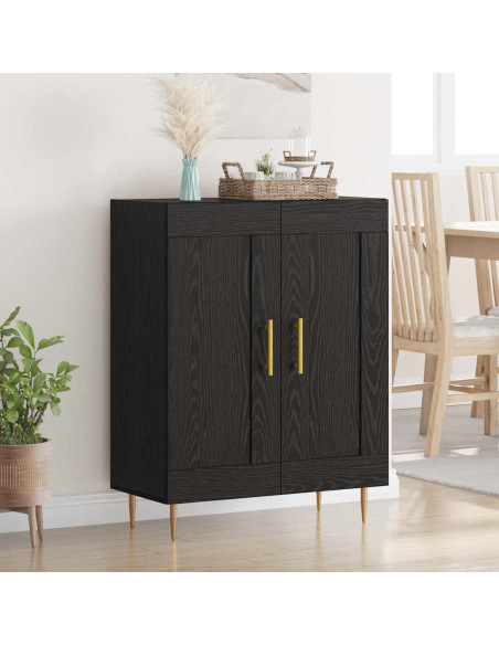 Credenza Rovere Nero 69,5 x 34 x 90 cm