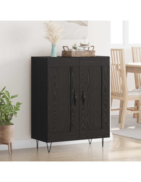 Credenza Rovere Nero 69,5 x 34 x 90 cm