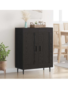Credenza Rovere Nero 69,5 x 34 x 90 cm