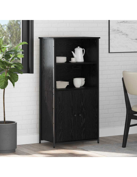 Credenza Rovere Nero 62 x 36 x 121,5 cm Legno multistrato