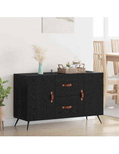 Credenza Rovere Nero 100 x 36 x 60 cm Legno multistrato
