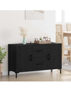 Credenza Rovere Nero 100 x 36 x 60 cm Legno multistrato