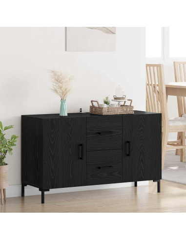 Credenza Rovere Nero 100 x 36 x 60 cm Legno multistrato