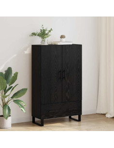 Credenza Rovere Nero 69,5 x 30 x 115 cm Legno multistrato
