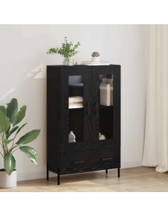 Credenza con cassetto Corona Rovere Nero 69,5 x 31 x 115 cm