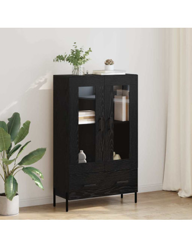 Credenza con cassetto Corona Rovere Nero 69,5 x 31 x 115 cm