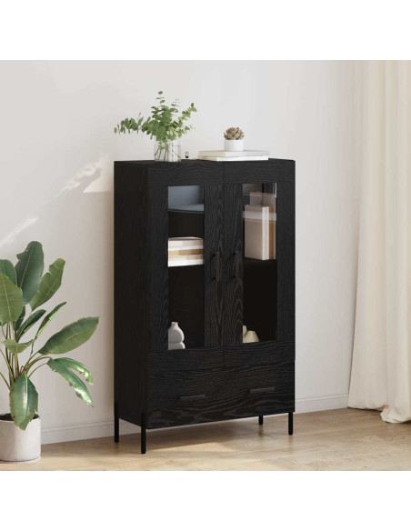 Credenza con cassetto Corona Rovere Nero 69,5 x 31 x 115 cm