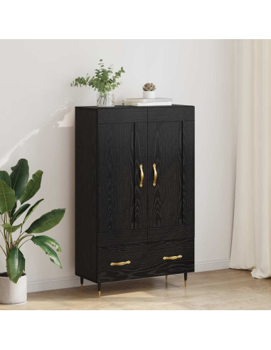 Credenza Rovere Nero 69,5 x 31 x 115 cm Legno multistrato