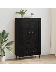 Credenza Rovere Nero 69,5 x 31 x 115 cm Legno multistrato