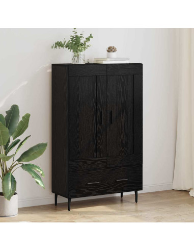 Credenza Rovere Nero 69,5 x 31 x 115 cm Legno multistrato