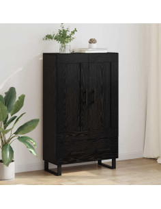 Credenza Rovere Nero 69,5 x 31 x 115 cm Legno multistrato