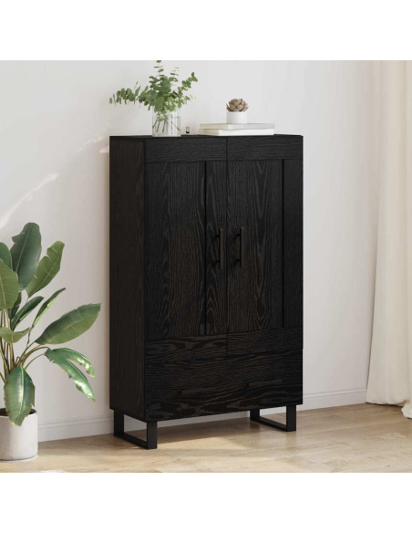 Credenza Rovere Nero 69,5 x 31 x 115 cm Legno multistrato