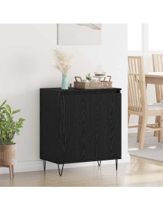 Credenza Rovere Nero 60 x 35 x 70 cm Legno multistrato