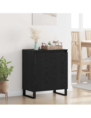 Credenza Rovere Nero 60 x 35 x 70 cm Legno multistrato