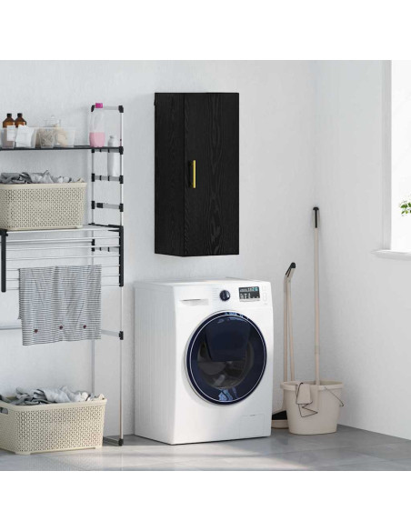 Pensile Rovere Nero 34,5 x 34 x 90 cm Legno multistrato