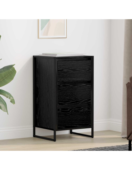 Credenza Rovere Nero 42 x 36 x 75.5 cm Legno multistrato