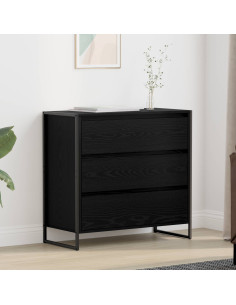 Credenza Rovere Nero 79 x 36 x 75.5 cm Legno multistrato