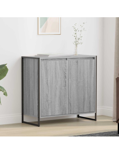 Mobile laterale Grigio Sonoma 79 x 36 x 75 cm Legno multistrato