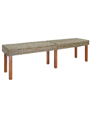 panchina Naturale 160 x 35 x 45 cm Legno di mango massello