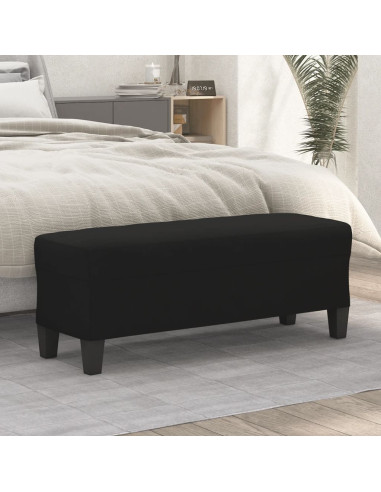 Panca Nera 100x35x41 cm in Microfibra