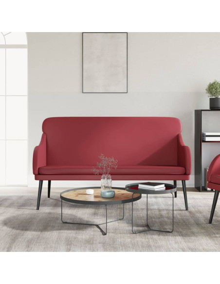 Panca Rosso Vino 110x76x80 cm in Similpelle