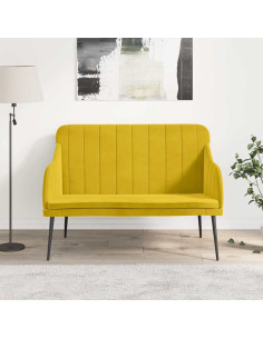 Panca Gialla 110x76x80 cm in Velluto