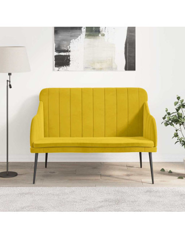 Panca Gialla 110x76x80 cm in Velluto