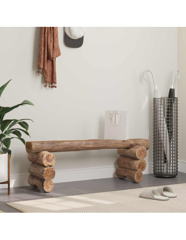 panchina Naturale 110 x 30 x 34 cm Legno di teak solido