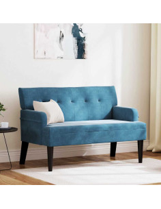 Panca Chesterfield Blu 112 x 65,5 x 75 cm Velluto