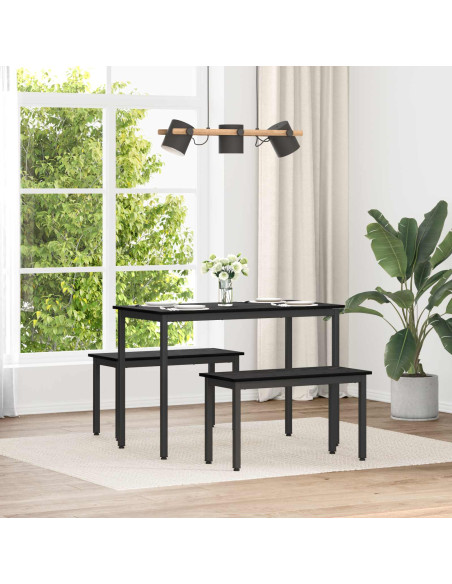 panchina Rovere Nero 80 x 35 x 45 cm Legno multistrato