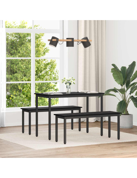 panchina Rovere Nero 110 x 35 x 45 cm Legno multistrato