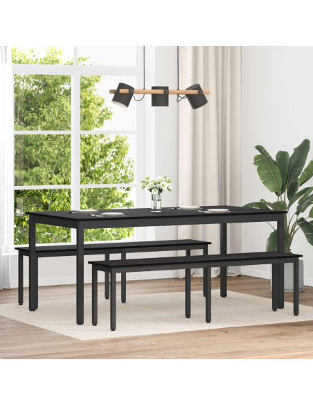 panchina Rovere Nero 160 x 35 x 45 cm Legno multistrato