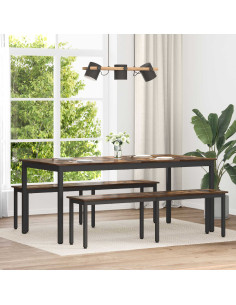 panchina Quercia Fumosa 160 x 35 x 45 cm Legno multistrato