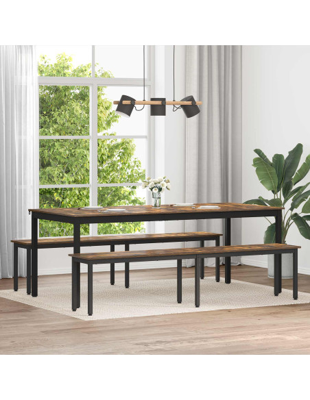 panchina Quercia Fumosa 200 x 35 x 45 cm Legno multistrato