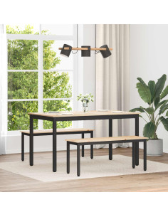 panchina Naturale 110 x 35 x 45 cm Pino massello