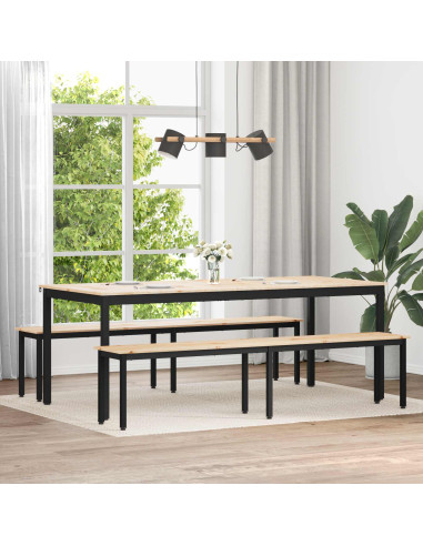 panchina Naturale 200 x 35 x 45 cm Pino massello