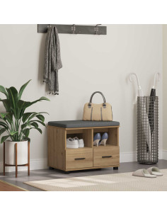 Panca per ingresso Rovere artigianale 60 x 38 x 46 cm
