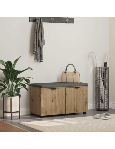 Panca per ingresso con porta Rovere artigianale 80 x 46 x 46 cm