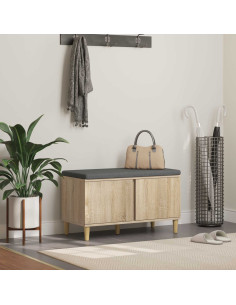 Panca per ingresso con cuscino Rovere Sonoma 60 x 38 x 46 cm