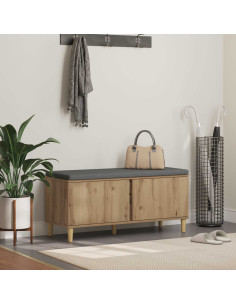 Panca per ingresso con porta Rovere artigianale 60 x 38 x 46 cm