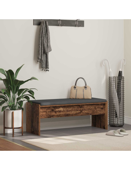 Panca per ingresso con cuscino Legno vecchio 103 x 38 x 40 cm