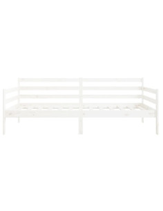 Dormeuse senza Materasso Bianca 80x200 cm Legno Massello Pino