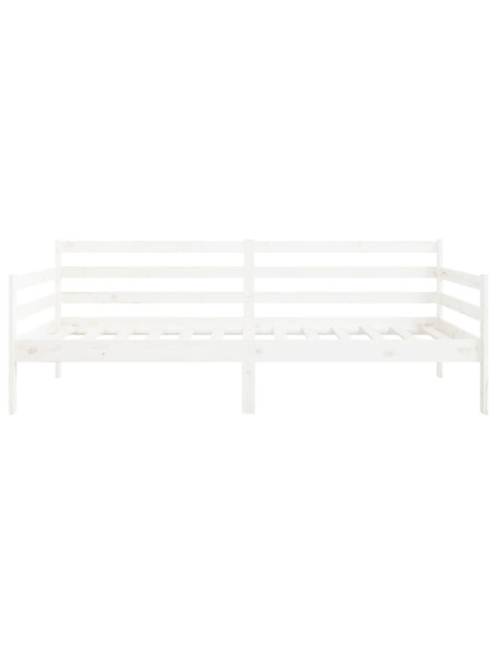 Dormeuse senza Materasso Bianca 80x200 cm Legno Massello Pino