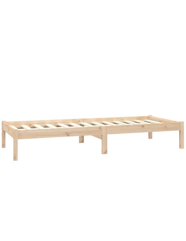 Giroletto in Legno Massello Grigio 75x190 cm Small Single